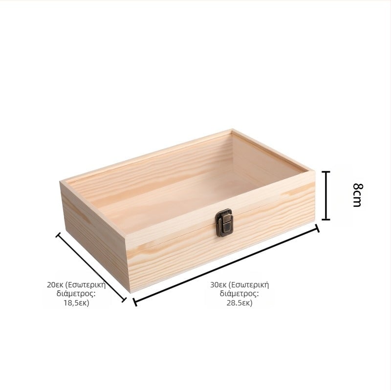 Ξύλινο κουτί δώρου για κοσμήματα και διατηρημένα λουλούδια, με εκτυπωμένο λογότυπο, σήμανση κατά της παραποίησης, μοντέλο 3-10