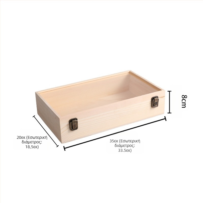 Ξύλινο κουτί δώρου για κοσμήματα και διατηρημένα λουλούδια, με εκτυπωμένο λογότυπο, σήμανση κατά της παραποίησης, μοντέλο 3-10