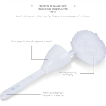 Βούρτσα τουαλέτας για υψηλής ποιότητας υδραυλικά, πλαστική κατασκευή, συσκευασία 200 τεμαχίων, βάρος 11 kg, κυκλοφόρησε την άνοιξη του 2017