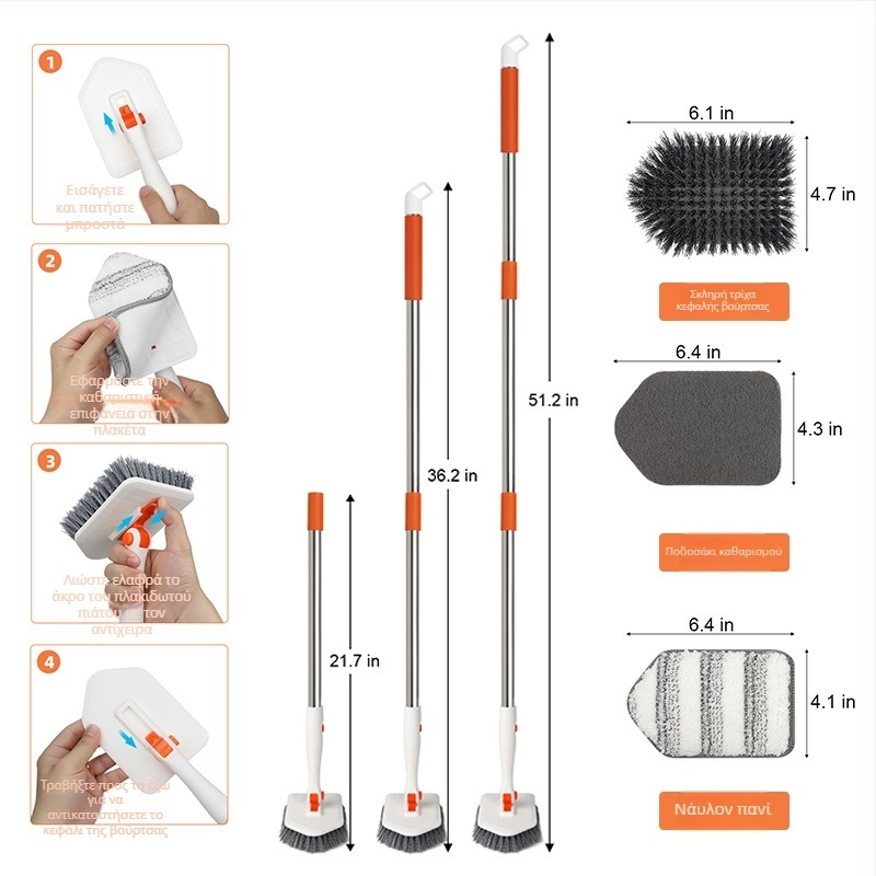 Βούρτσα καθαρισμού μπάνιου με σφουγγάρι απολέπισης, πλαστική βούρτσα καθαρισμού, 30 τεμάχια