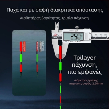 Πλωτήρας ψαρέματος με κατακόρυφο drift – χρωματικά μεταβαλλόμενος, φωτεινός και ηλεκτρονικός για ημέρα και νύχτα; σύνθετο υλικό; μάρκα Powerful merchant.