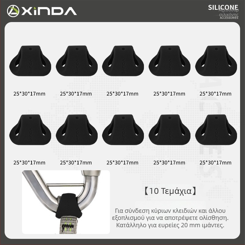 Xinda Περιοριστικό δαχτυλίδι για αναρρίχηση – Σιλικόνινο δαχτυλίδι, Γρήγορο άγκιστρο, Τοποθέτηση, Κύριο κλείσιμο, Σταθερό δαχτύλιο, Για σπηλαιοκατάβαση και καταβάσεις από μεγάλα ύψη