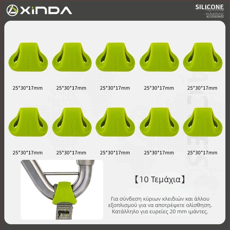 Xinda Περιοριστικό δαχτυλίδι για αναρρίχηση – Σιλικόνινο δαχτυλίδι, Γρήγορο άγκιστρο, Τοποθέτηση, Κύριο κλείσιμο, Σταθερό δαχτύλιο, Για σπηλαιοκατάβαση και καταβάσεις από μεγάλα ύψη