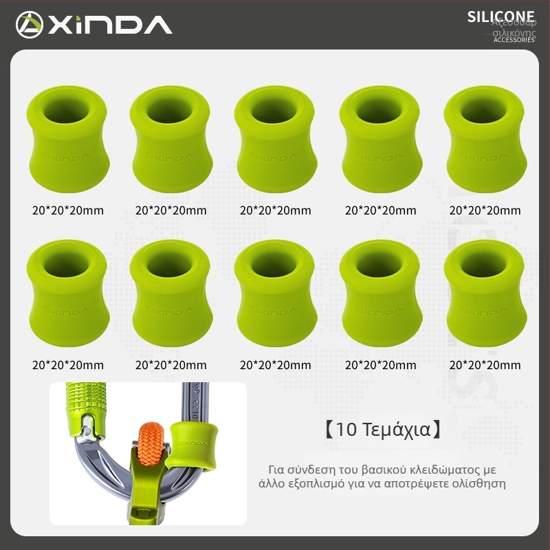 Xinda Περιοριστικό δαχτυλίδι για αναρρίχηση – Σιλικόνινο δαχτυλίδι, Γρήγορο άγκιστρο, Τοποθέτηση, Κύριο κλείσιμο, Σταθερό δαχτύλιο, Για σπηλαιοκατάβαση και καταβάσεις από μεγάλα ύψη