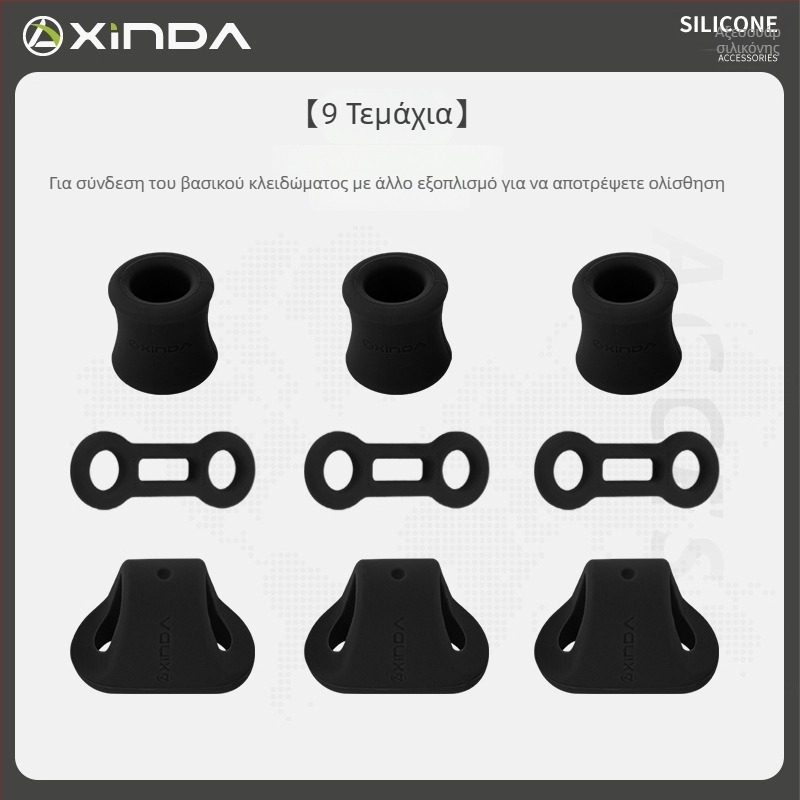 Xinda Περιοριστικό δαχτυλίδι για αναρρίχηση – Σιλικόνινο δαχτυλίδι, Γρήγορο άγκιστρο, Τοποθέτηση, Κύριο κλείσιμο, Σταθερό δαχτύλιο, Για σπηλαιοκατάβαση και καταβάσεις από μεγάλα ύψη