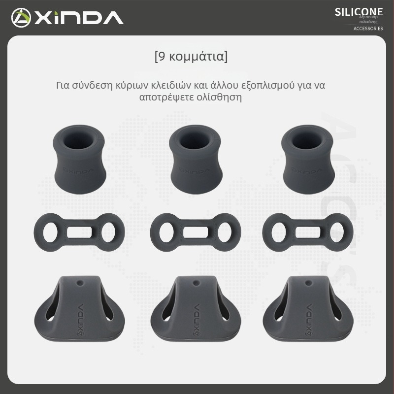 Xinda Περιοριστικό δαχτυλίδι για αναρρίχηση – Σιλικόνινο δαχτυλίδι, Γρήγορο άγκιστρο, Τοποθέτηση, Κύριο κλείσιμο, Σταθερό δαχτύλιο, Για σπηλαιοκατάβαση και καταβάσεις από μεγάλα ύψη