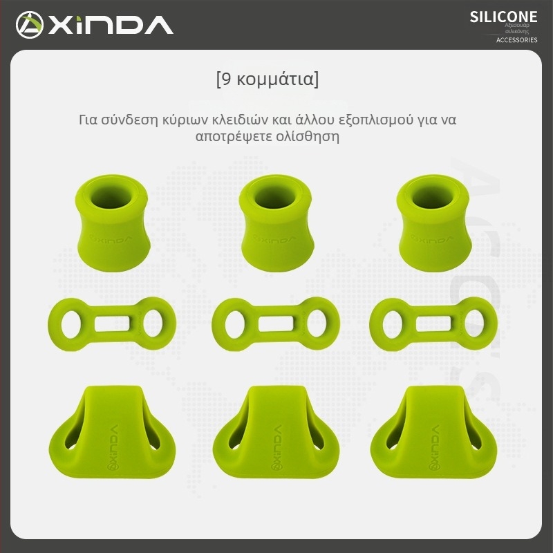 Xinda Περιοριστικό δαχτυλίδι για αναρρίχηση – Σιλικόνινο δαχτυλίδι, Γρήγορο άγκιστρο, Τοποθέτηση, Κύριο κλείσιμο, Σταθερό δαχτύλιο, Για σπηλαιοκατάβαση και καταβάσεις από μεγάλα ύψη