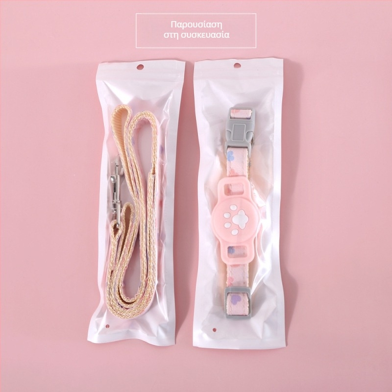 Κάλυμμα κολάρου AirTag για κατοικίδια, μοτίβο κουκκίδων, βαμβάκι-πολυεστέρα, στυλ πριγκίπισσα