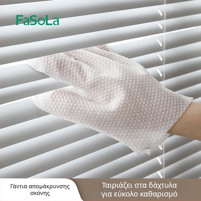 FaSoLa γάντια μιας χρήσης για απομάκρυνση σκόνης – μη υφαντό ύφασμα, κανονικό πάχος, 100 τεμάχια ανά κουτί
