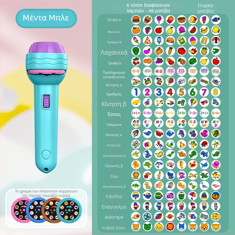 Παιδικό φακό‑προβολέας με φωτεινή προβολή — εκπαίδευτική λειτουργία, νοητική ανάπτυξη και αλληλεπίδραση γονέα‑παιδιού, για 4–6 ετών