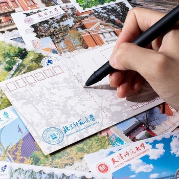 XIAOZ 30 ευχετήριες κάρτες σε αγροτικό στυλ — λευκές κάρτες, εκτύπωση, εμπνευσμένες για μαθητές στην αρχή της περιόδου εισαγωγής στο πανεπιστήμιο, με γνωστά σχολεία