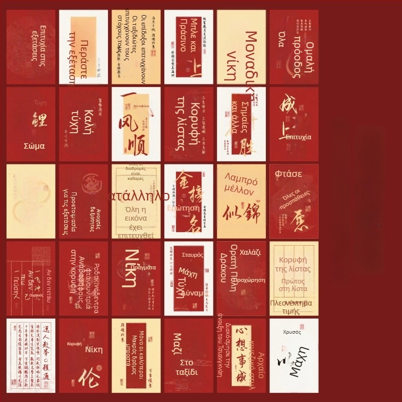 XIAOZ 30 ευχετήριες κάρτες σε αγροτικό στυλ — λευκές κάρτες, εκτύπωση, εμπνευσμένες για μαθητές στην αρχή της περιόδου εισαγωγής στο πανεπιστήμιο, με γνωστά σχολεία