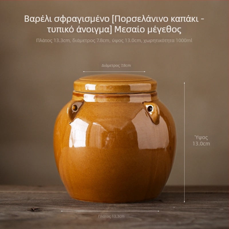 Κεραμικά βάζα αποθήκευσης τροφίμων με καπάκι, πορσελάνινο υλικό, προέλευση Dehua, κινέζικο στυλ, κατάλληλα για μικροκύματα, στρογγυλό σχήμα