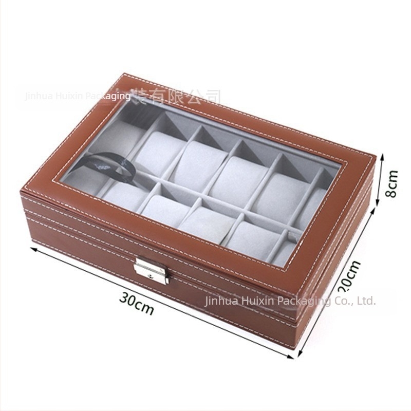 Κουτί αποθήκευσης ρολογιών, ξύλινη κατασκευή, βελούδινη επένδυση, μάρκα Xin, συσκευασία σε κουτί