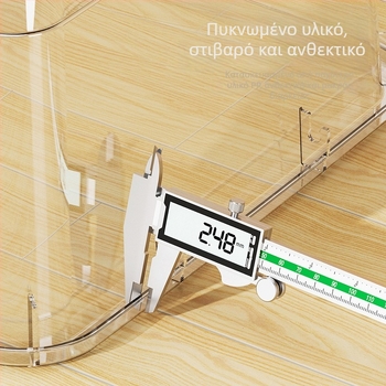 Διαφανές PP δοχείο αποθήκευσης, με χειρολαβή, κλείσιμο τύπου snap, μοντέλα JLSD01/02/03/04