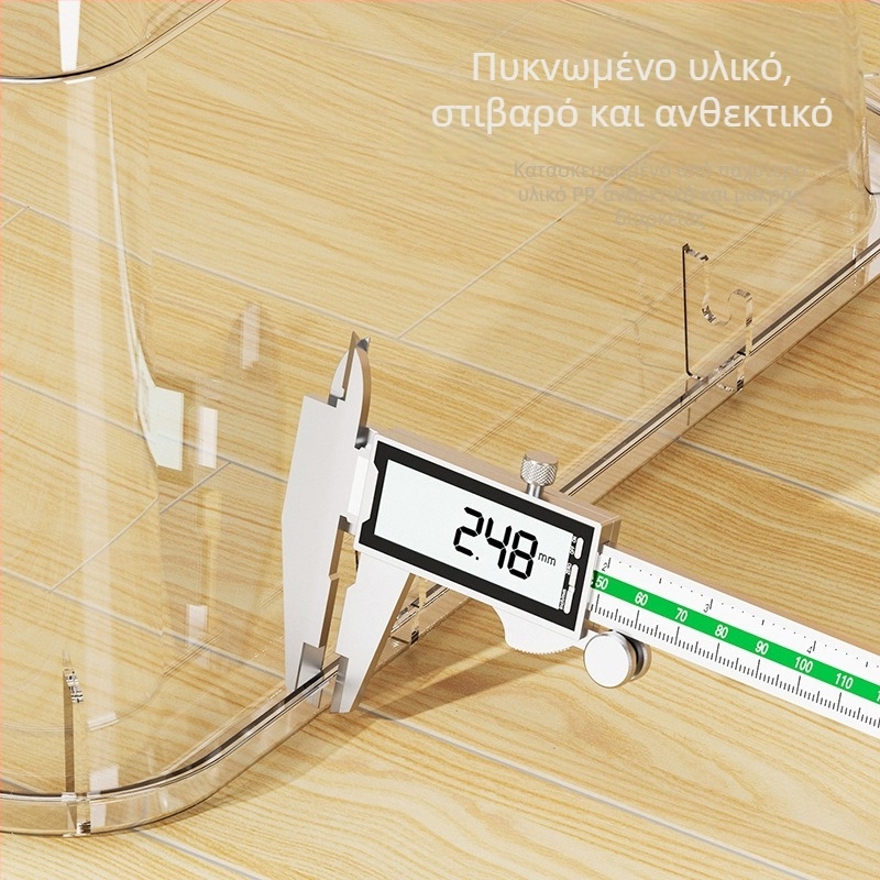 Διαφανές PP δοχείο αποθήκευσης, με χειρολαβή, κλείσιμο τύπου snap, μοντέλα JLSD01/02/03/04