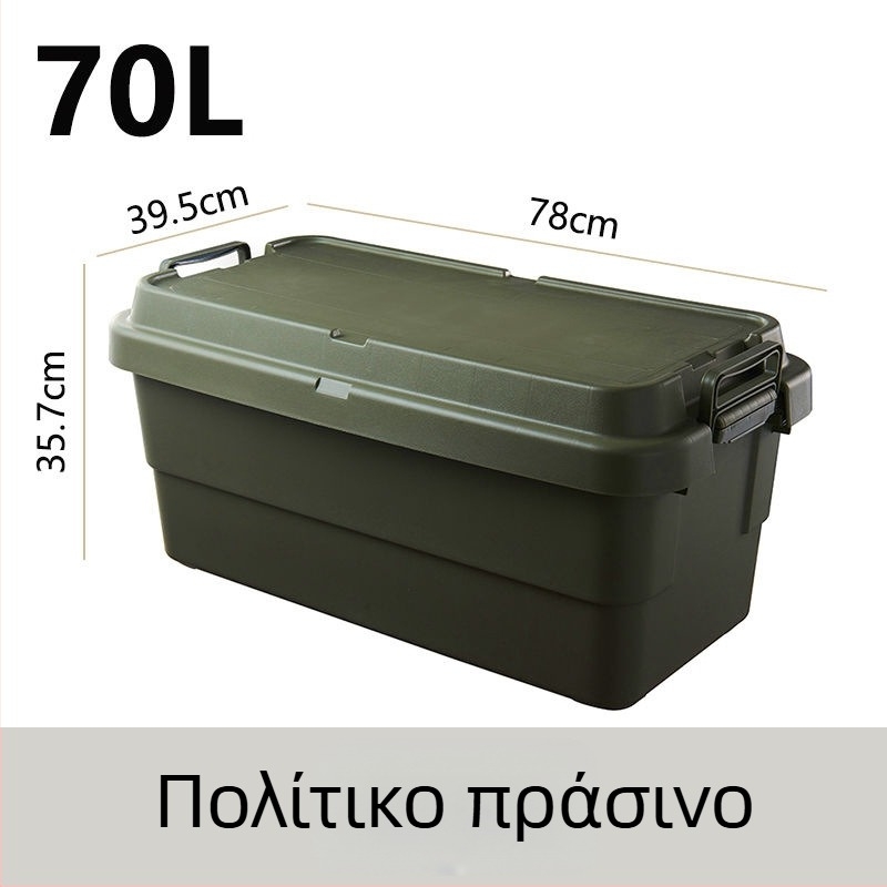 Κιβώτιο αποθήκευσης αυτοκινήτου για κάμπινγκ, παχύτερο με μεγάλη χωρητικότητα, τετράγωνο πλαστικό κουτί, φορητό και πολυχρηστικό, 100% καινούριο υλικό