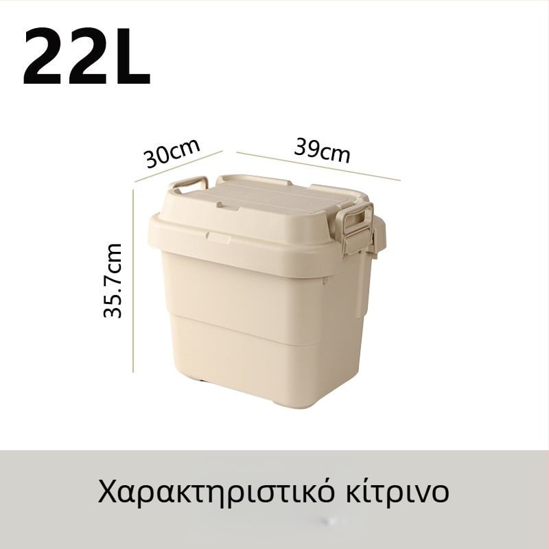 Κιβώτιο αποθήκευσης αυτοκινήτου για κάμπινγκ, παχύτερο με μεγάλη χωρητικότητα, τετράγωνο πλαστικό κουτί, φορητό και πολυχρηστικό, 100% καινούριο υλικό