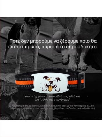 GPS εντοπιστής κατοικίδιων σε πραγματικό χρόνο για γάτες και σκύλους – Αντι-απώλεια