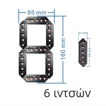 LED ψηφιακό αδιάβροχο τμήμα πένας – Εντοιχισμένη εγκατάσταση, Στατική μονοχρωματική οθόνη, Διαθέσιμη προσαρμογή, Τάση AC 110–220V / DC 12V