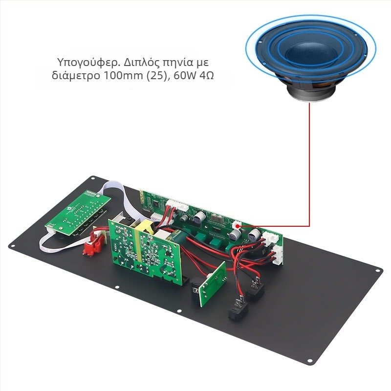 TB01 Bluetooth Μονάδα Ενισχυτή για Εξωτερικό Υπογούφερ – Αξεσουάρ Ήχου, Τάση DC12V ή AC110-240V, Bluetooth, Είσοδος Μικροφώνου και Κιθάρας