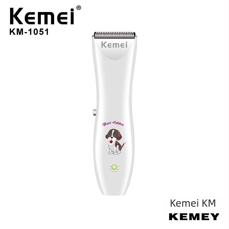 Kemei KM-1051 επαναφορτιζόμενος κοπτικός για μαλλιά με λεπίδα από ανοξείδωτο ατσάλι, χαμηλός θόρυβος, κατάλληλο για κατοικίδια