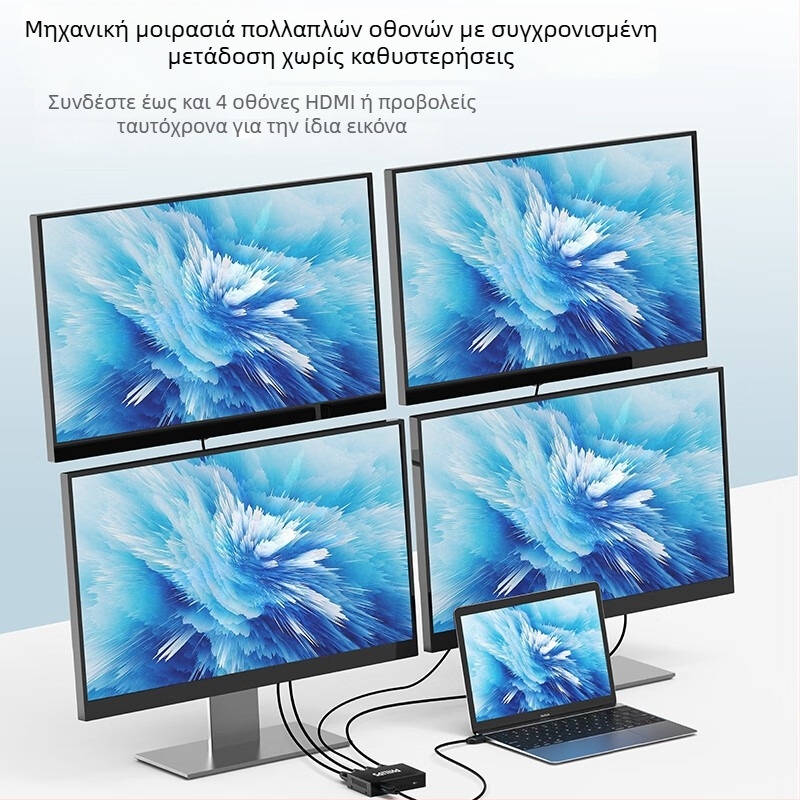 Philips HDMI 2.0 διαχωριστής, 1 είσοδος / 4 έξοδοι, 4K60Hz HD βίντεο