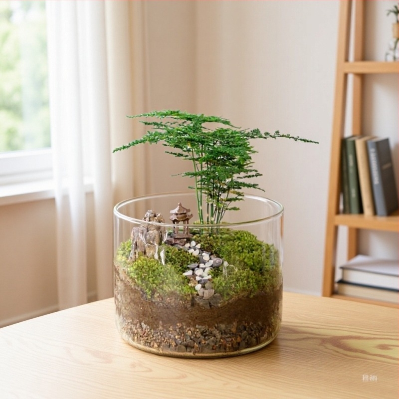 Βάζο από γυαλί υψηλής borosilicate για DIY μικρό τοπίο υδροπονίας — ίσιο γυάλινο δοχείο διακόσμησης σαλονιού