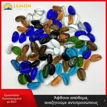 Βάζο σε σχήμα κάσιου από γυαλί σόδα-λάιμ με χρωματική επικάλυψη, κατασκευή χυτής, μοντέρνο μινιμαλιστικό στυλ.