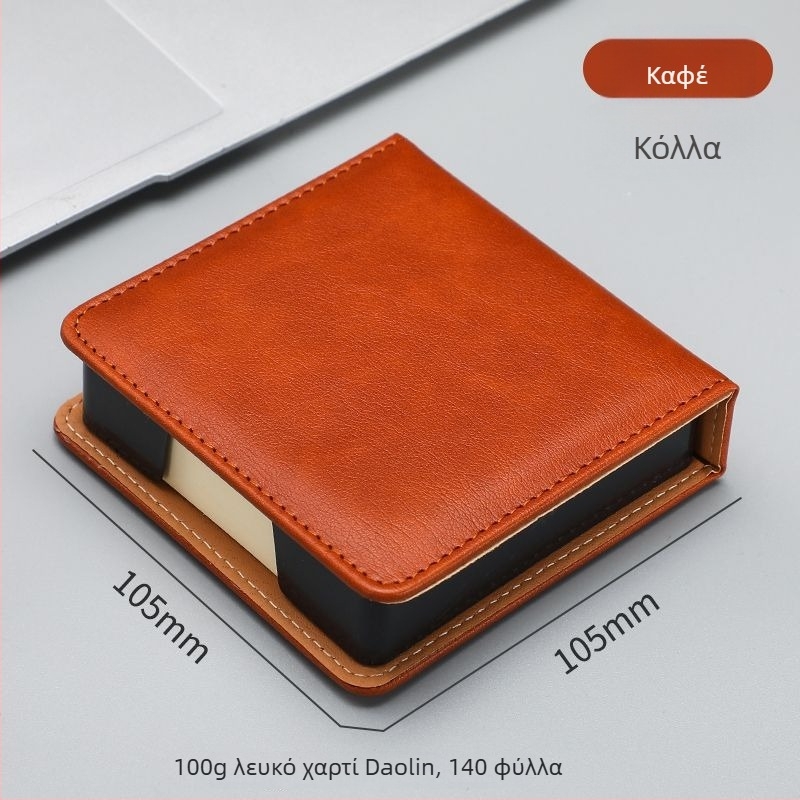 Κουτί Αποθήκευσης Post-it Σημειώσεων — PU Δέρμα και Ακρυλικό, Σχήμα Μπλοκ Χαρτιού, Γραφείο Οργανωτής Zhuorui Stationery