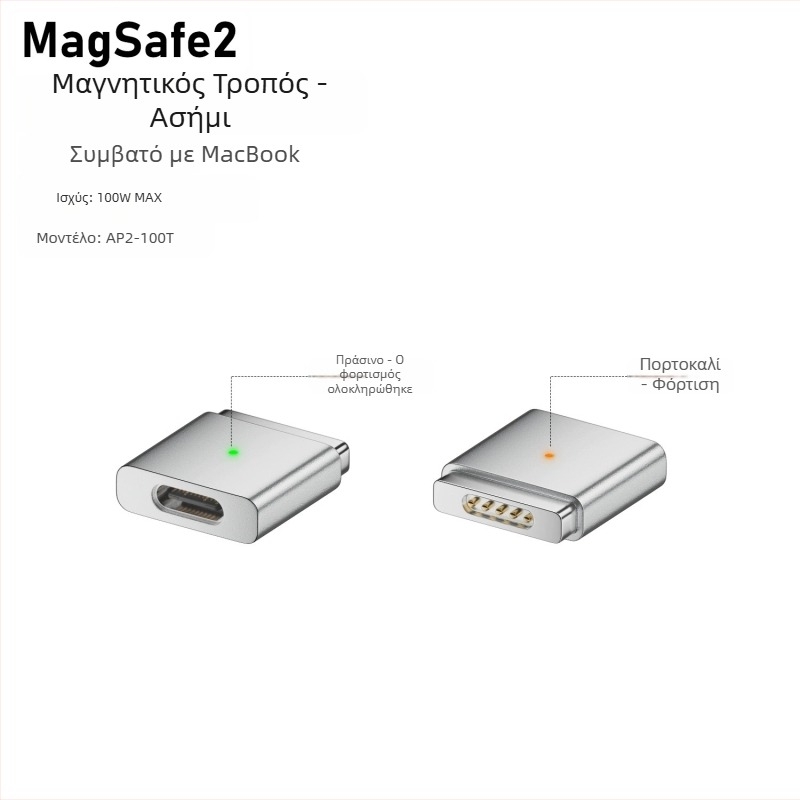 Emmons Type-C σε MagSafe 3/2 μαγνητικός αντάπτορας για MacBook Pro/Air, C θηλυκός προς MagSafe3