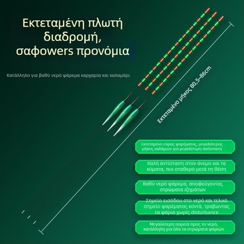 Αλιευτικός φλοτ με φωτεινό σώμα, διπλής χρήσης σχεδίαση, αντί-ανέμου και αντί-κυμάτων, παχιά ουρά • Υλικό: συνθετικό υλικό • Μάρκα: Default Item