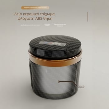 Τασάκι αυτοκινήτου με αποσπώμενο κεραμικό εσωτερικό, ανθεκτικό σε υψηλές θερμοκρασίες, πλαστικό περίβλημα, Κατηγορία Α