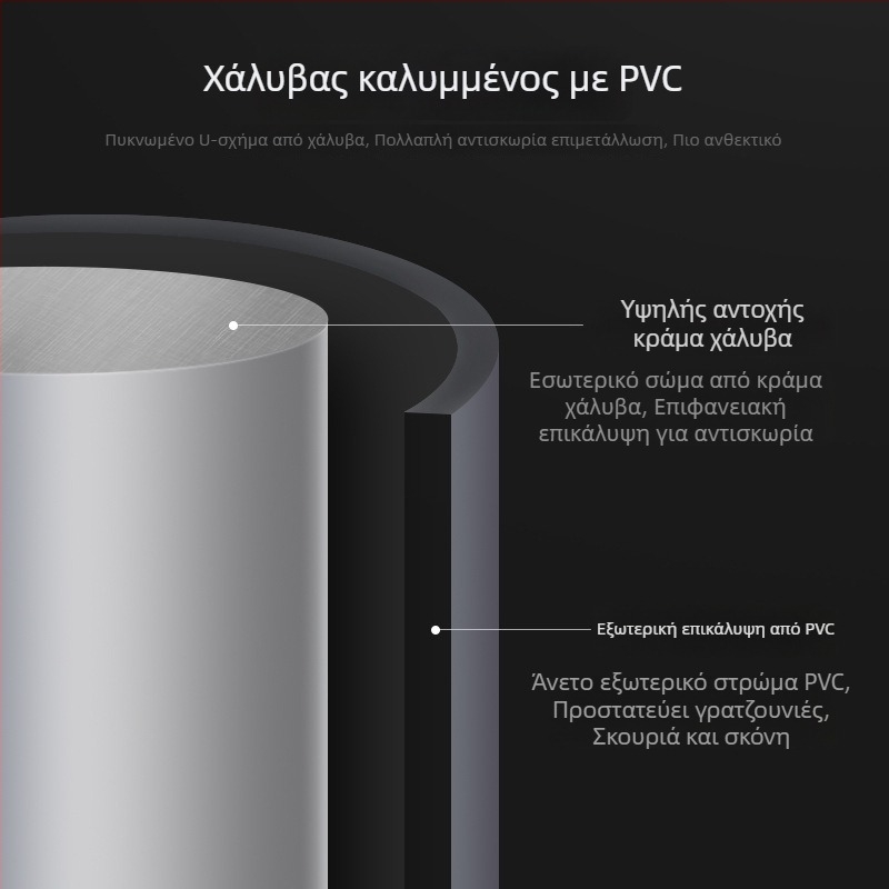 Μηχανισμός κλειδώματος για βιτρίνες γυάλινων θυρών καταστήματος, εκτεταμένο U‑σχήματος λουκέτο, μοντέλο 628; υλικά ABS + κράμα ψευδαργύρου + PVC + Q235; πάχος ράβδου 17,52 mm; απόσταση 13 cm; Τύπος: Μηχανική