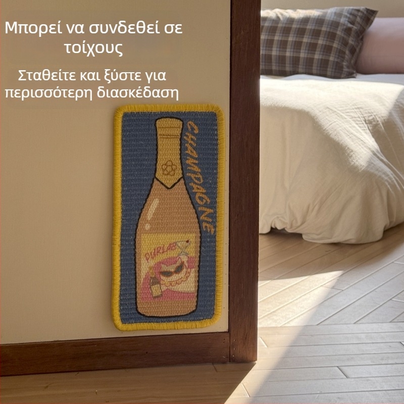 Μαξιλάρι γρατζουνίσματος για γάτες από σισάλ, κάθετης L-μορφής, ανθεκτικό σε γρατζουνίσματα και φθορά, χωρίς αποκόλληση νημάτων