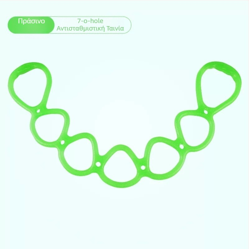 Fuxing Ζώνη Αντίστασης Γιόγκα με 7 Τρύπες από Σιλικόνη/TPE για Άνοιγμα Ώμων και Εκγύμναση Πλάτης