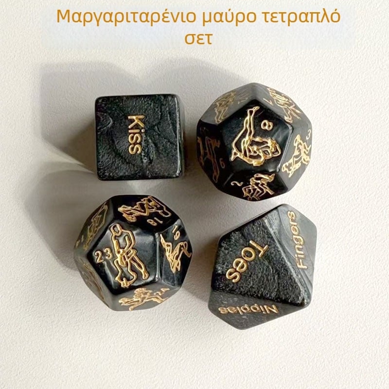 Τέσσερα σε ένα φωτεινά πολύπλευρα ζάρια σετ, ακρυλικό, 5000 τεμάχια, για σκάκι και παιχνίδια με κάρτες