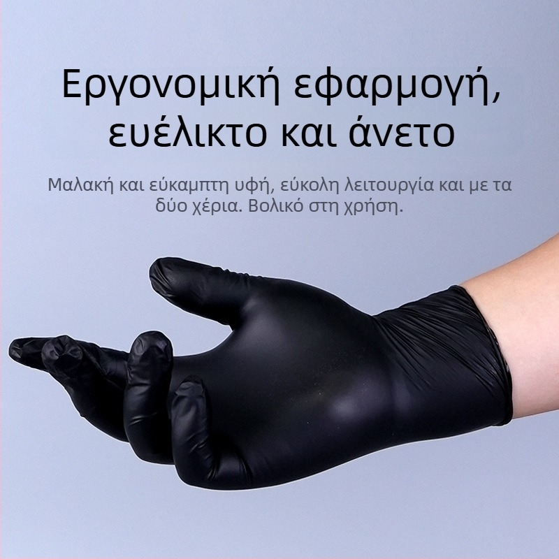 Συνδυασμένα γάντια νιτριλίου-λατέξ, μιας χρήσης, παχύτερα, αδιάβροχα για εργαστήρια, κουζίνα και πλύσιμο πιάτων, διαφανή, πάχος 0,05–0,1 mm