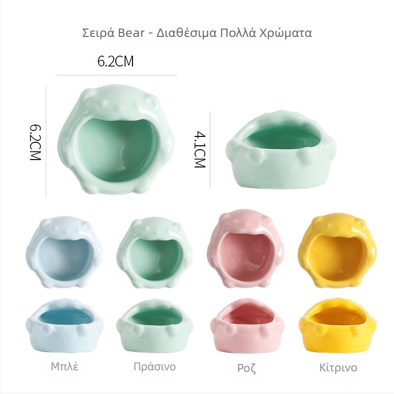 Κεραμικό μπολ τροφής κατοικίδιων για μικρά ζώα, μάρκα Jiale, με προστασία από ανατροπή