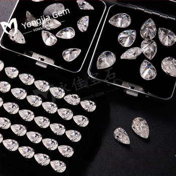 Moissanite D Χρώμα Αχλαδωτό σχήμα Eight-Star Eight-Arrow Ακατέργαστος λίθος για κοσμήματα Μεσαίας έως Υψηλής Κατηγορίας