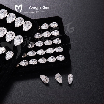 Moissanite D Χρώμα Αχλαδωτό σχήμα Eight-Star Eight-Arrow Ακατέργαστος λίθος για κοσμήματα Μεσαίας έως Υψηλής Κατηγορίας