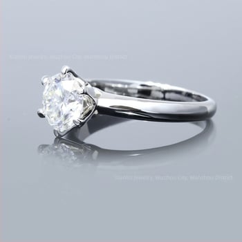 Δαχτυλίδι Moissanite από S925 ασήμι με επικάλυψη λευκόχρυσο – γυναικείο βέρρες δαχτυλίδι