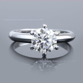 Δαχτυλίδι Moissanite από S925 ασήμι με επικάλυψη λευκόχρυσο – γυναικείο βέρρες δαχτυλίδι
