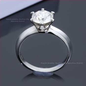 Δαχτυλίδι Moissanite από S925 ασήμι με επικάλυψη λευκόχρυσο – γυναικείο βέρρες δαχτυλίδι