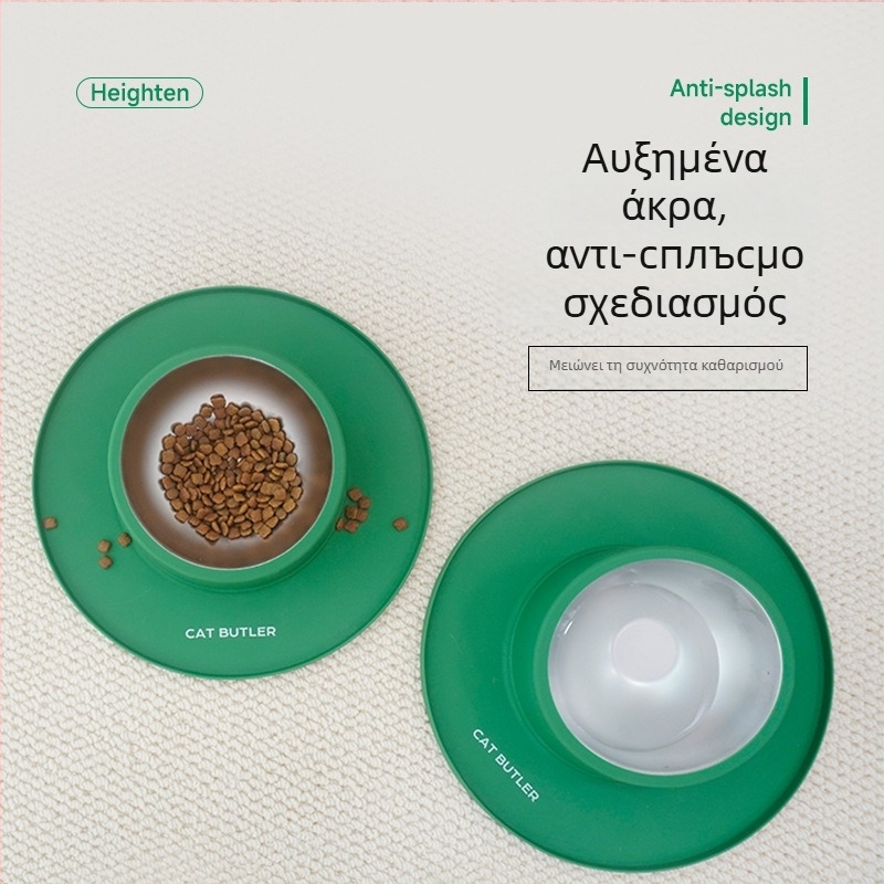 Δοχείο φαγητού για γάτες και σκύλους από σιλικόνη, αντιολισθητικό και αδιαρροϊκό, διπλής χρήσης για φαγητό και πόσιμο, εύκολο στον καθαρισμό