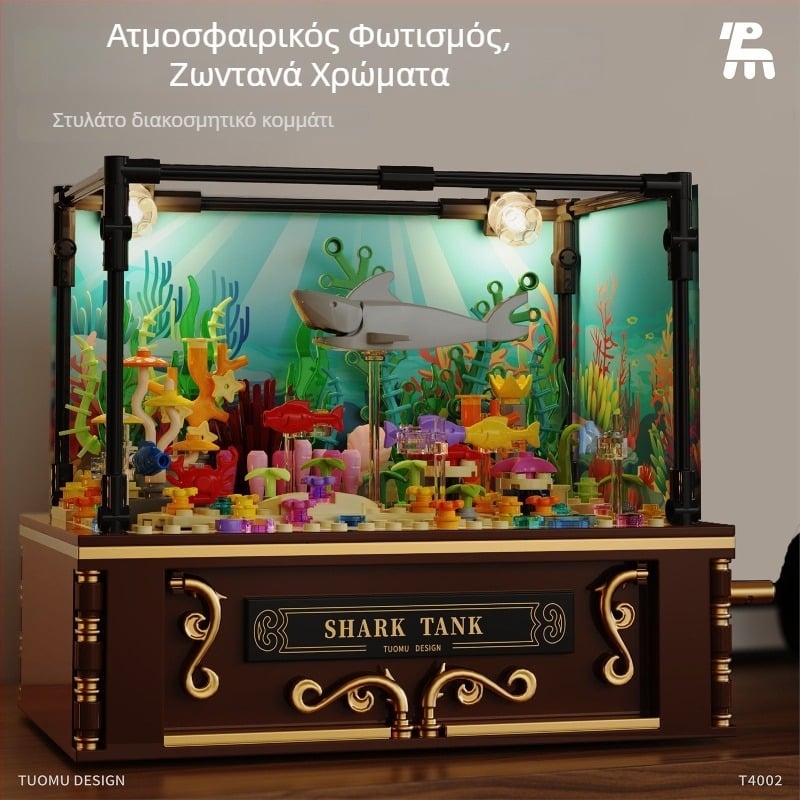 Δομικά στοιχεία ενυδρείου με φωτισμό – κλόουν ψάρι, ABS πλαστικό, με μπαταρίες, DIY συμβατό, 400–800 κάψουλες, 1 kg