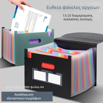 Yurui PP κάθετος φάκελος αρχείων με 25 θήκες и σφράγιση σε τρεις πλευρές, δυνατότητα εκτύπωσης λογότυπου