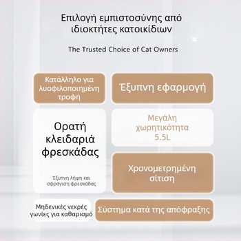 Αυτόματος διανομέας φαγητού με κάμερα για κατοικίδια, Wi‑Fi – Διανομέας ξηράς τροφής για σκύλους και γάτες, έλεγχος μέσω εφαρμογής, για σαλόνι