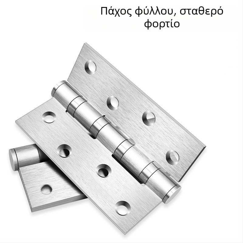 Αναδιπλόμενος μεντεσές από ανοξείδωτο χάλυβα 304 για ξύλινες πόρτες και έπιπλα, βουρτσισμένο φινίρισμα, πάχος 3 mm, μοντέλο 3043, αθόρυβος