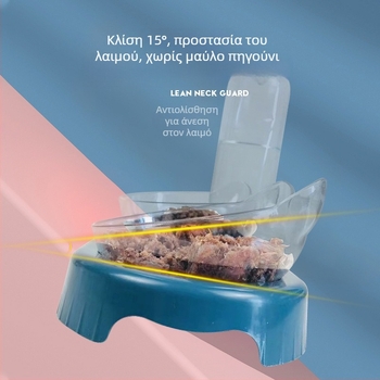 Διπλό μπολ γάτας με αυτόματο ταϊστρα και ποτιστήρι